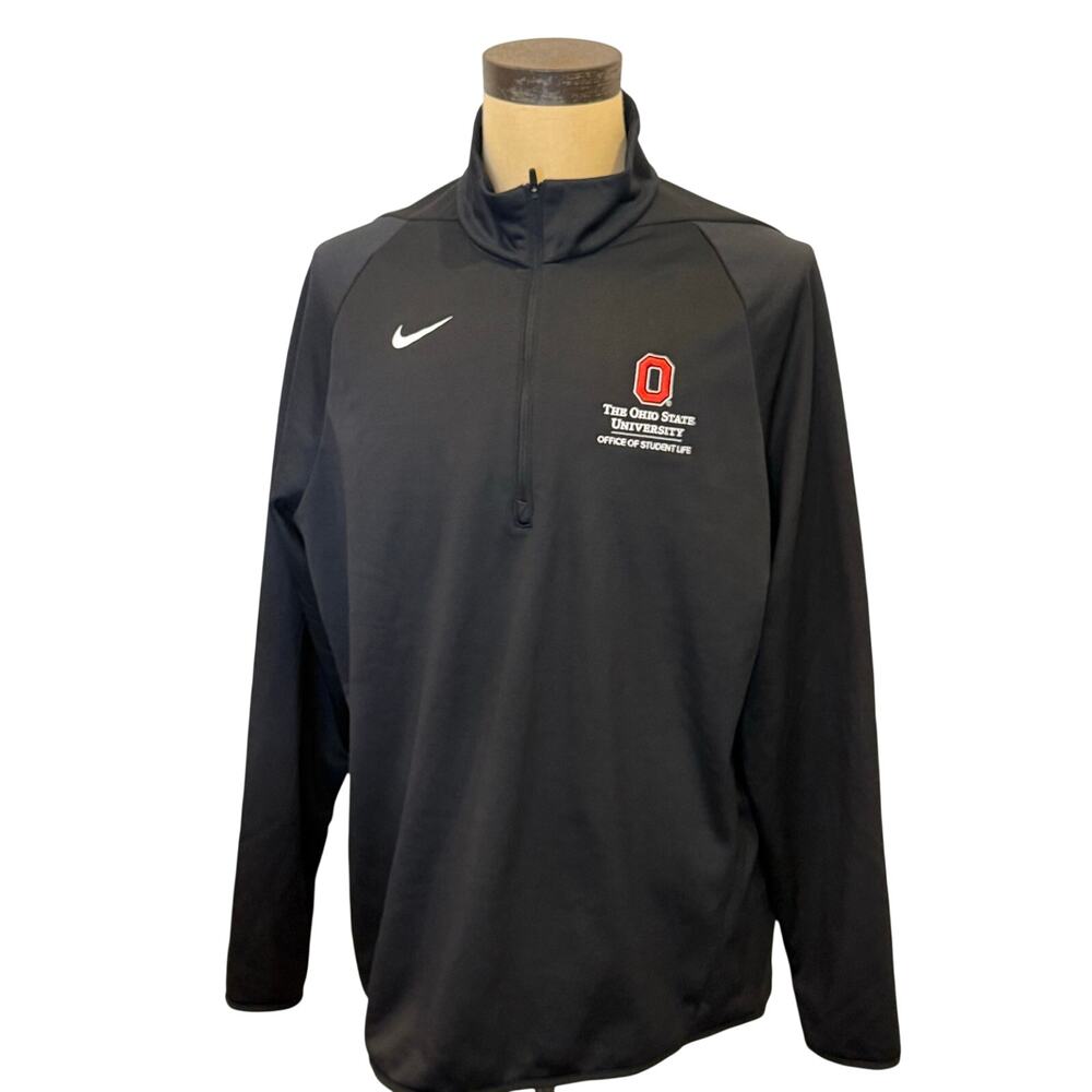 The Ohio State University Nike 1/4 zip pullover Jacket Shirt Men size XL